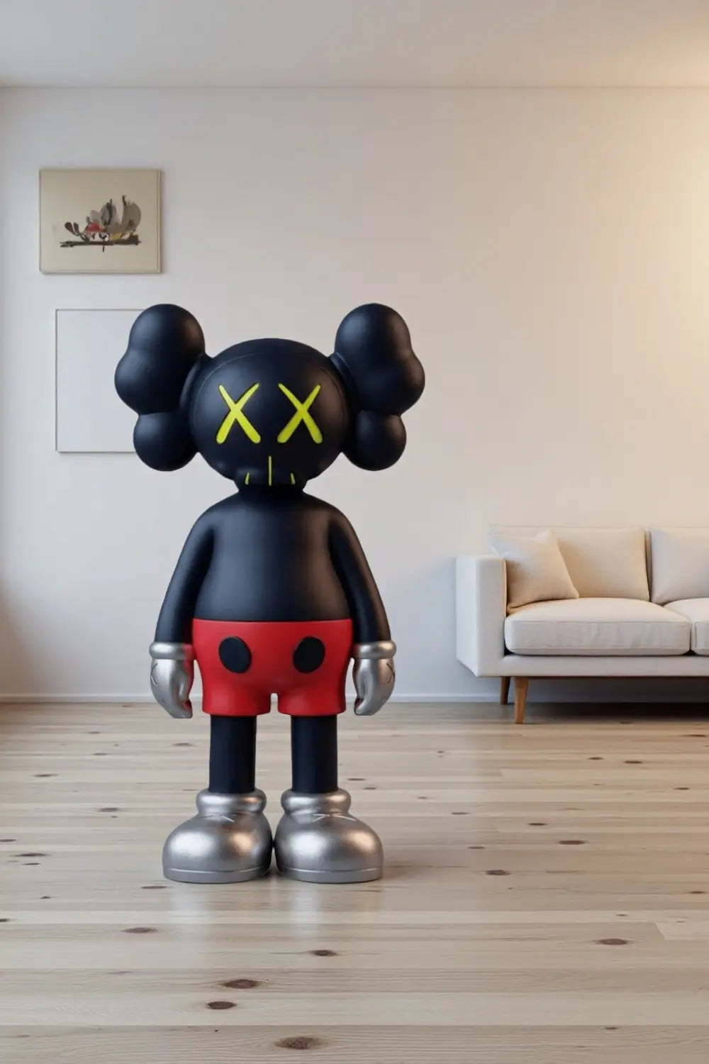 Giant KAWS Inspired Floor Statue Tall Large Sculpture Pop Art Decor | Artiblend