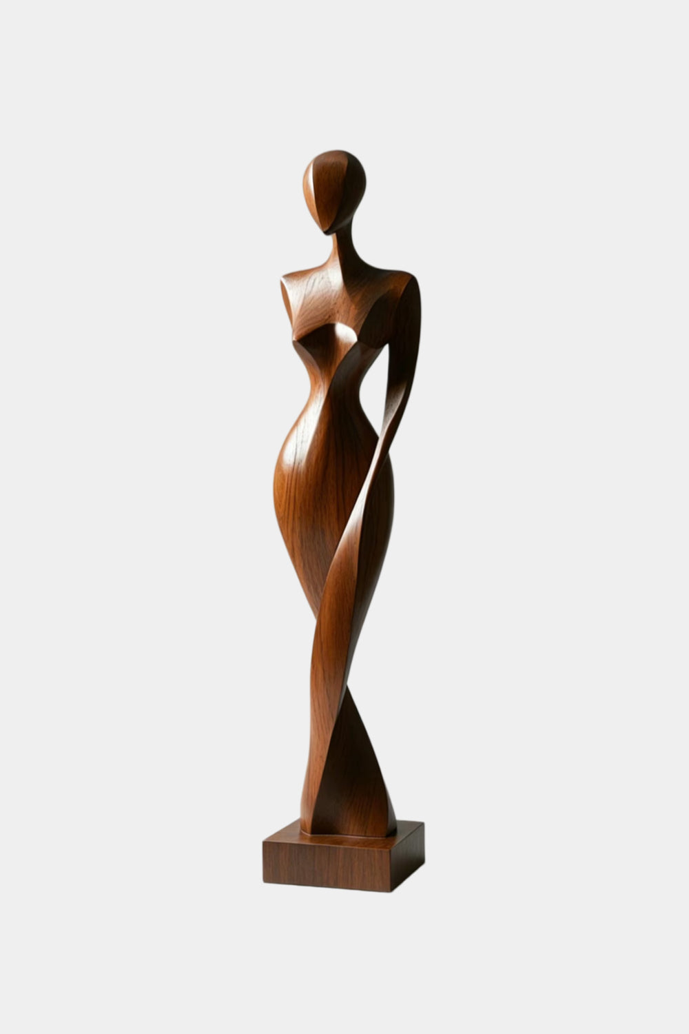 Abstract Wooden Female Statue | Modern Lady Decoration Gift