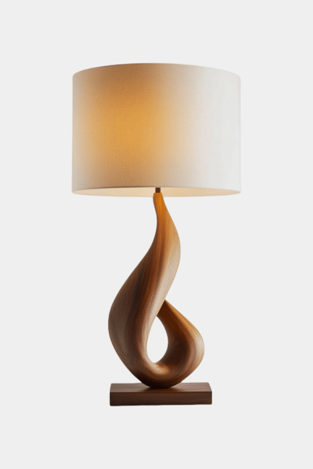 Handcrafted Wooden Table Lamp Elegant Natural Wood Lighting Home Decor