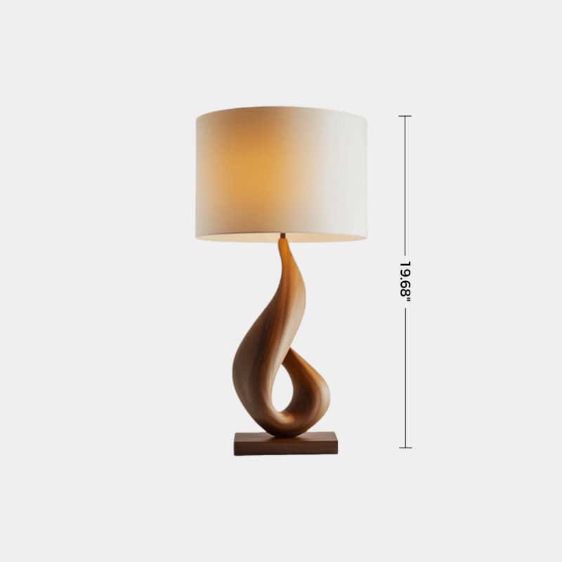 Handcrafted Wooden Table Lamp Elegant Natural Wood Lighting Home Decor