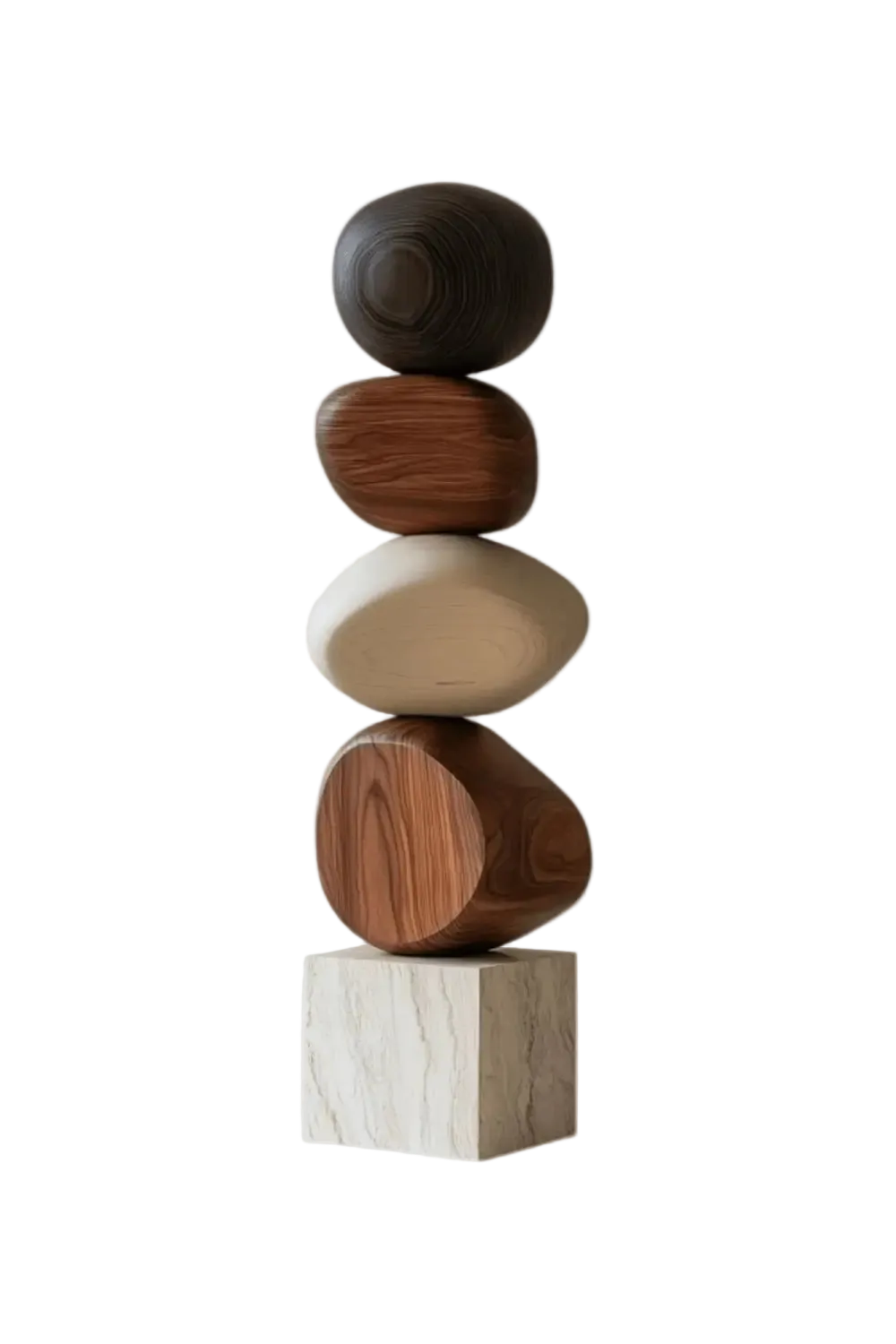 Large Abstract Wood Sculpture For Modern Minimalist Living Room Decor