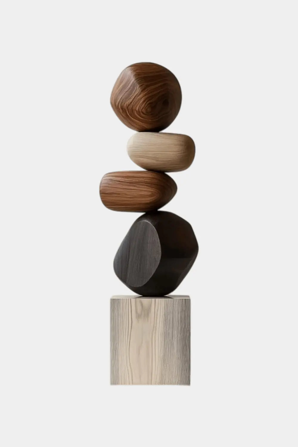 Large Abstract Wooden Sculpture For Modern Home Decor And Minimalist Living Rooms