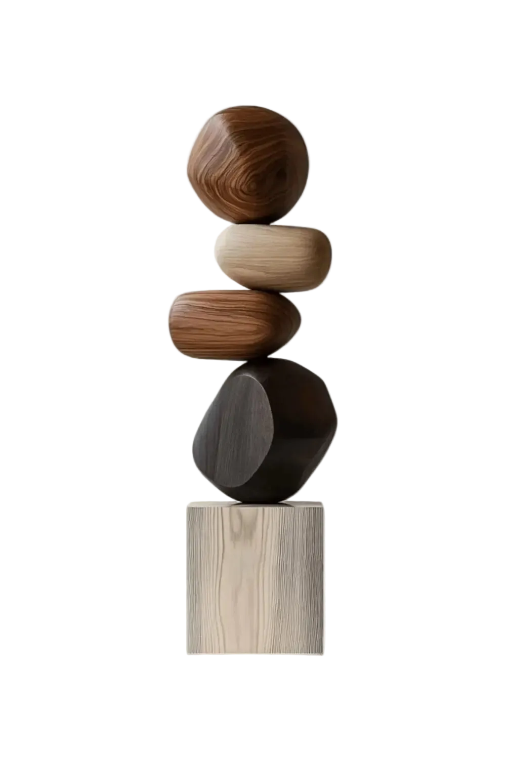 Large Abstract Wooden Sculpture For Modern Home Decor And Minimalist Living Rooms
