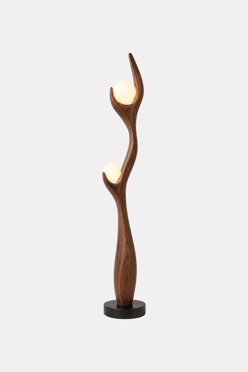 Handcrafted Abstract Wood Lamp Sculpture For Contemporary Home Interiors