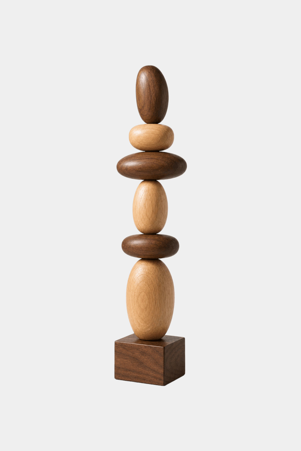 Large Hand-Carved Wooden Sculpture For Modern Minimalist Home Decor And Living Room Accents