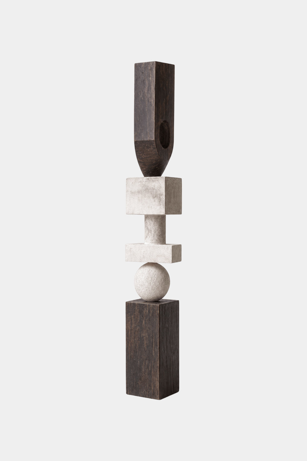 Large Abstract Wooden Sculpture For Modern Minimalist Living Room Decor And Art