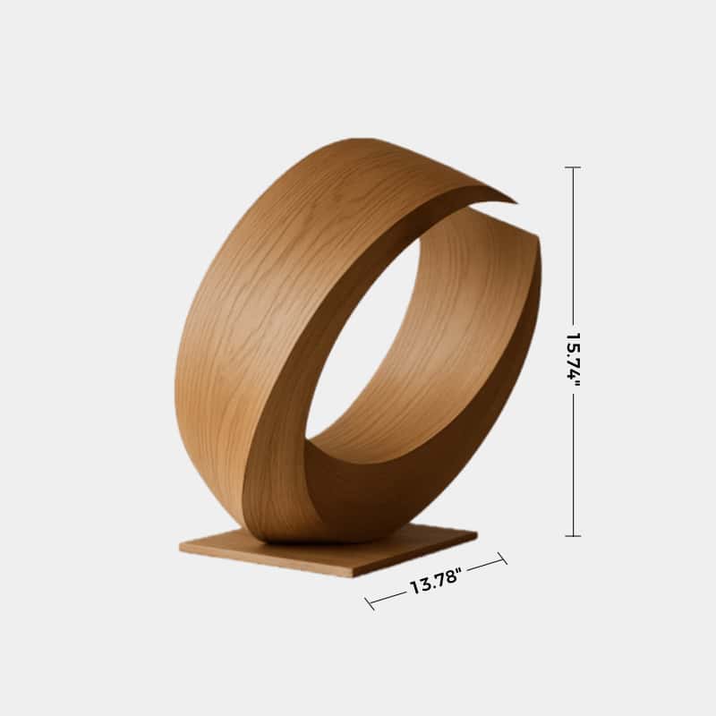 Modern Wooden Sculpture Abstract Handcrafted Wood Carving Statue Wooden Art Decor