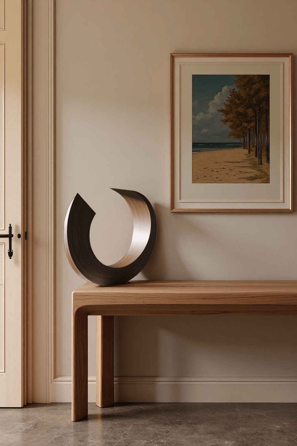 Modern Wooden Sculpture Abstract Handcrafted Wood Carving Statue Wooden Art Decor