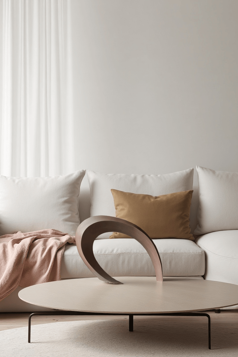 Handcrafted Abstract Wooden Sculpture Modern Minimalist Home Art Décor