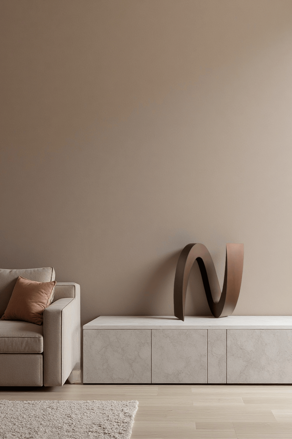 Wave Abstract Wooden Sculpture Modern Handcrafted Wood Minimalist Art Décor