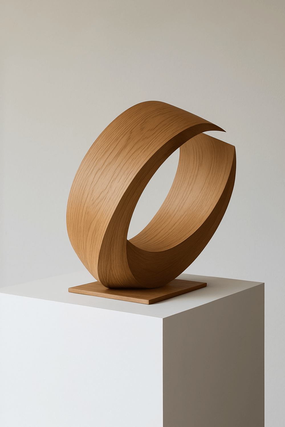 Modern Wooden Sculpture Abstract Handcrafted Wood Carving Statue Wooden Art Decor