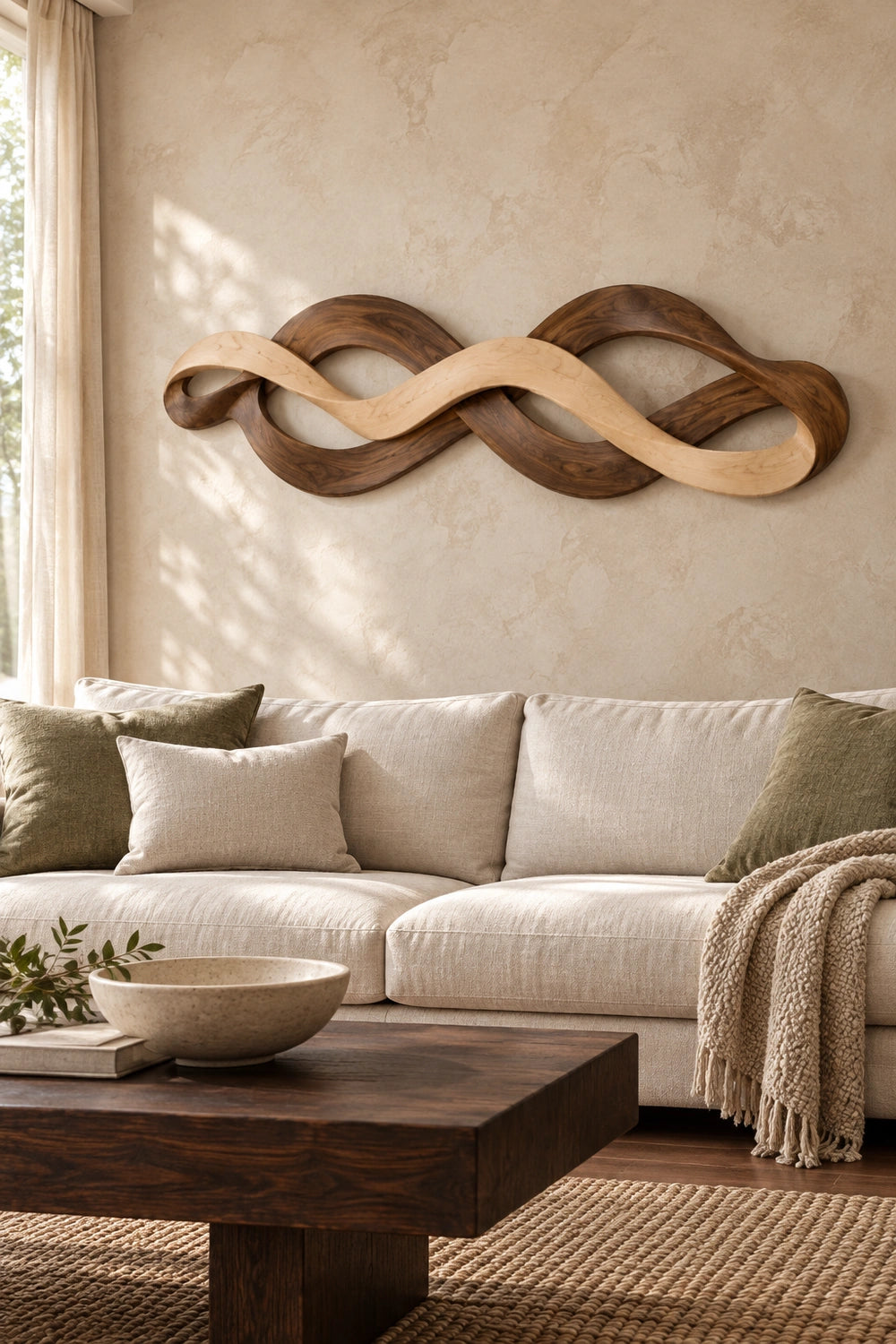 Abstract Wooden Wall Sculpture Modern Home Decor Art Piece For Living Room Entryway Office Space Design