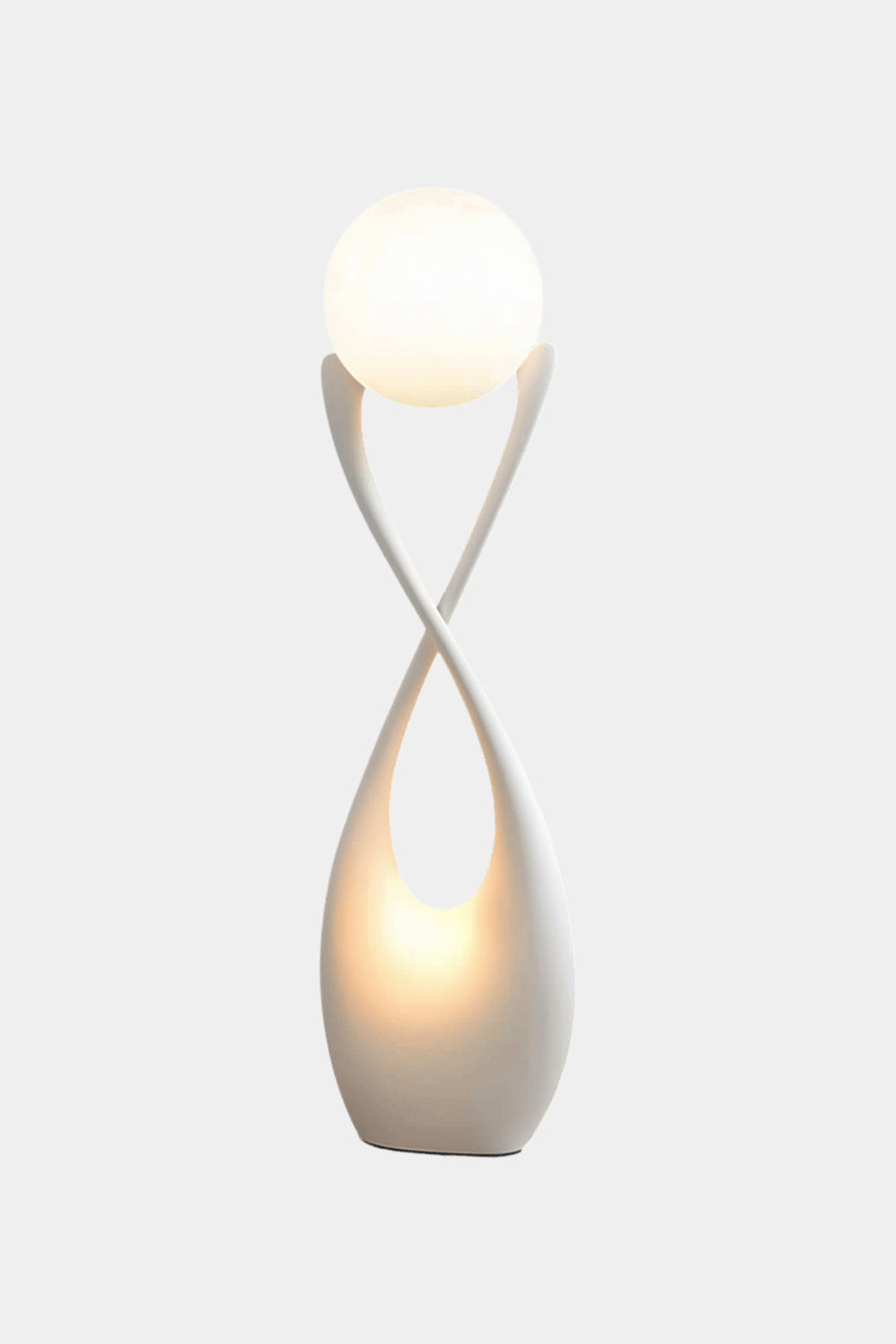 Large Modern Wooden Floor Lamp With Abstract Twist Design For Living Room Decor