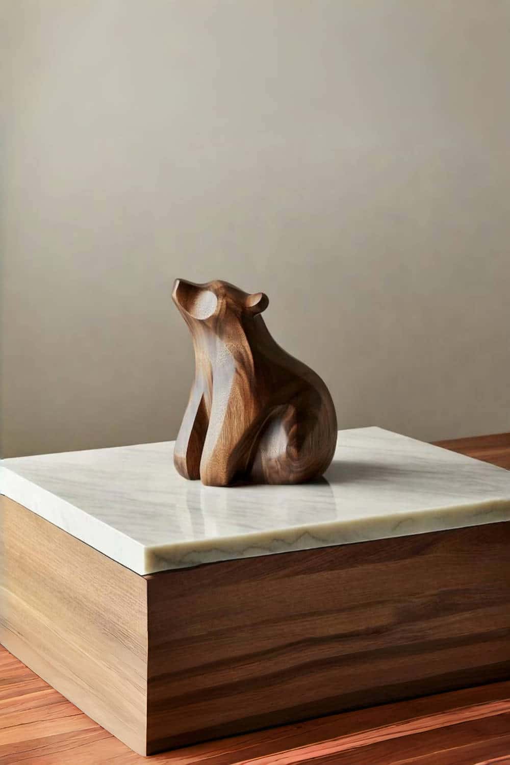 Wooden Bear Statue Wood Carved Bear Carvings Wooden Animal Sculptures