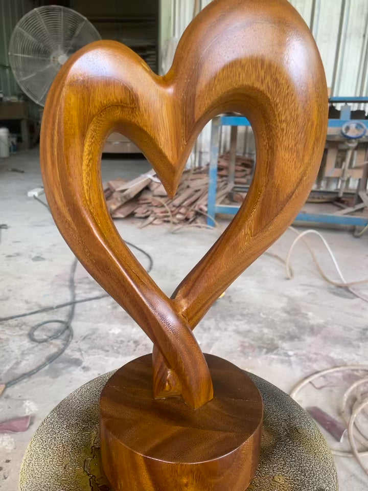 Abstract Wooden Sculpture Handcrafted Art Piece for Modern Home Decor
