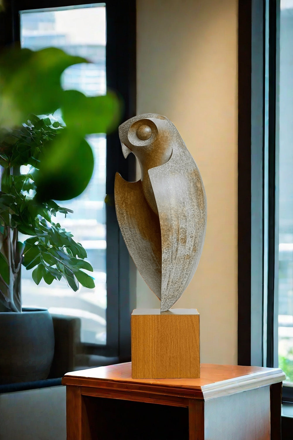 Hand Carved Hand Wooden Bird Sculpture Animals Wood Sculpture Statue