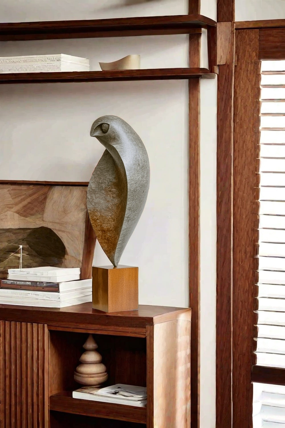 Hand Carved Hand Wooden Bird Sculpture Animals Wood Sculpture Statue