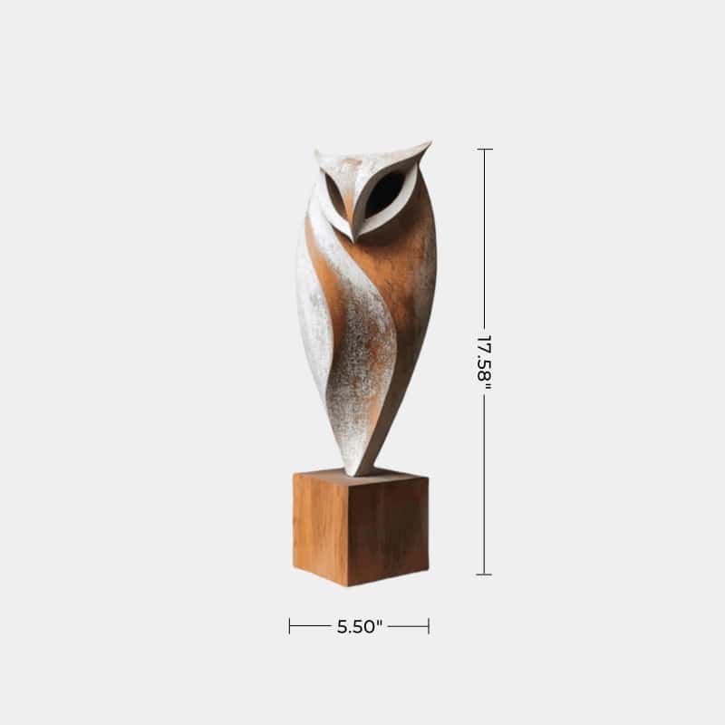 Owl Carvings Wood Wooden Owl Sculpture Statue Wooden Carved Animals