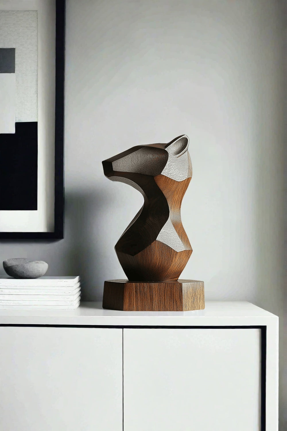 Wooden Bear Statue Wood Carved Bear Statue Wooden Animal Sculptures
