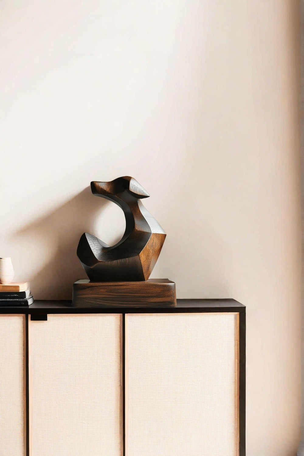 Wooden Dog Sculpture Wooden Animal Sculptures Wood Decorative Sculpture