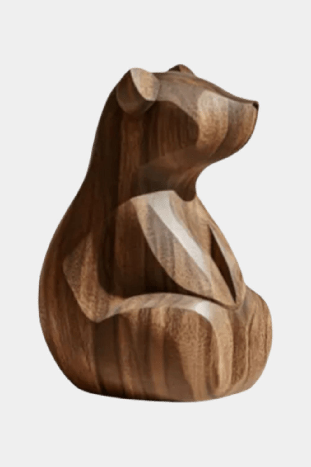 Wooden Bear Statue Wood Carved Bear Carvings Wooden Animal Sculptures