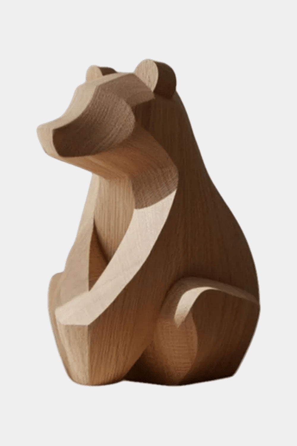 Wooden Bear Statue Wood Carved Bear Carvings Wooden Animal Sculptures