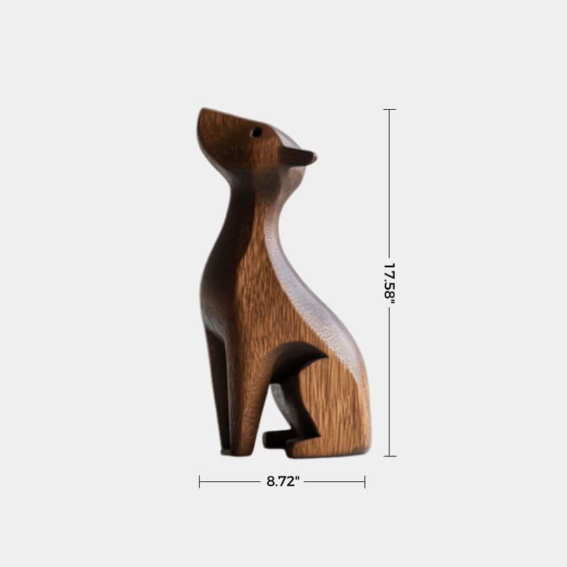 Abstract Wooden Dog Sculpture Handcrafted Animal Wood sculpture Art Decor