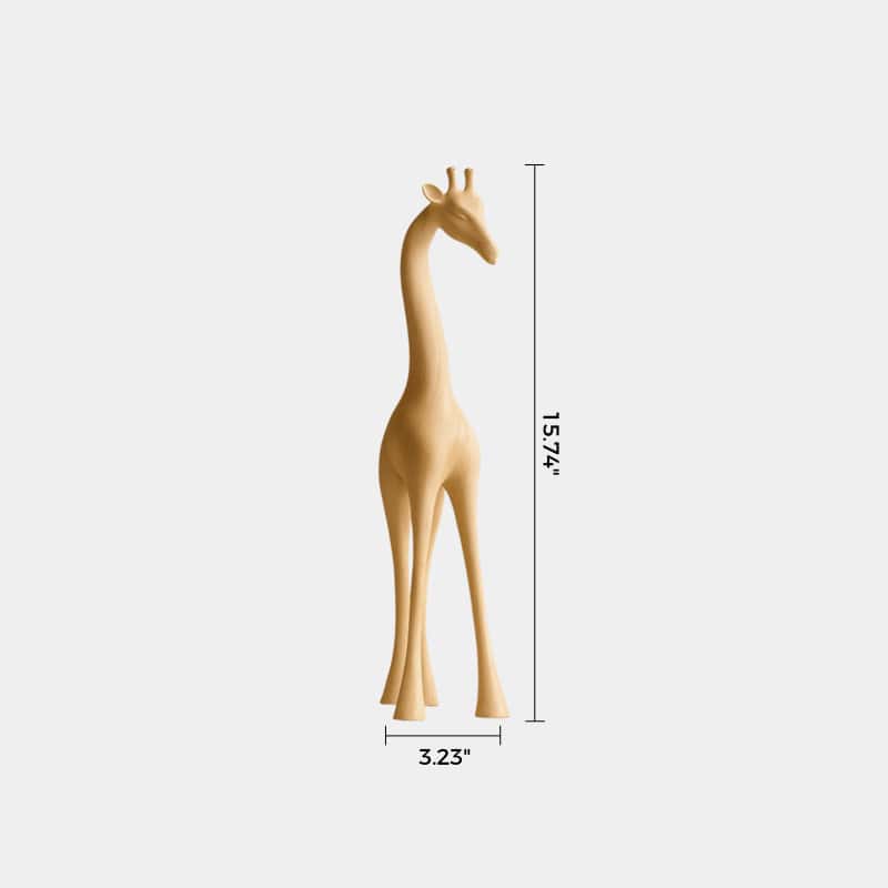 Handcrafted Wooden Giraffe Sculpture Abstract Animal Decor Modern Homes