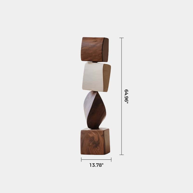 Modern Hand Wood Carved Statue Custom Large Wood Sculpture Near Me Sale