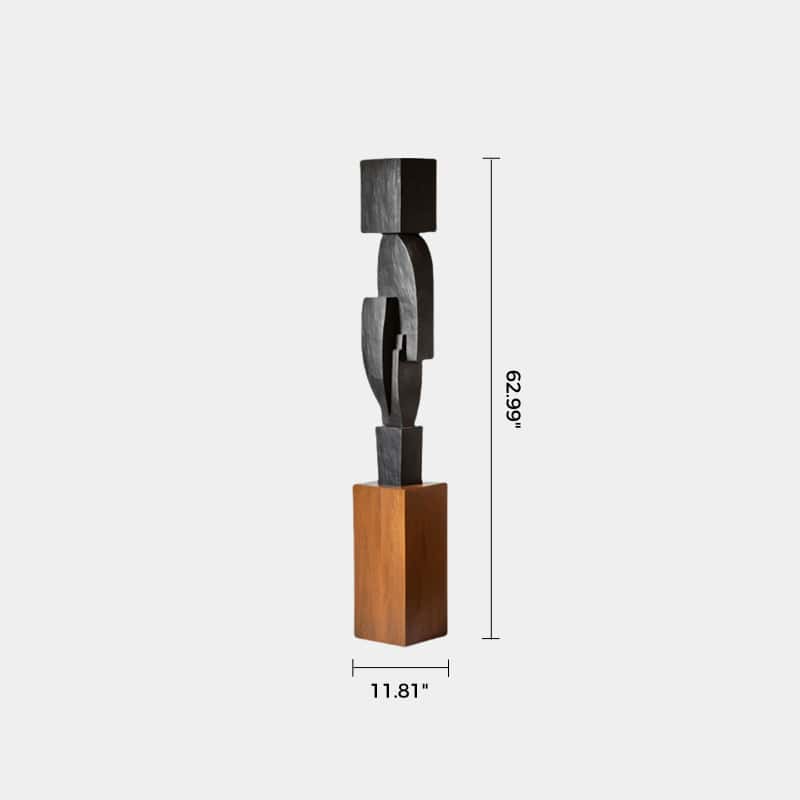 Large Geometric Abstract Wood Sculpture For Sale Large Wooden Statues Wooden Sculpture