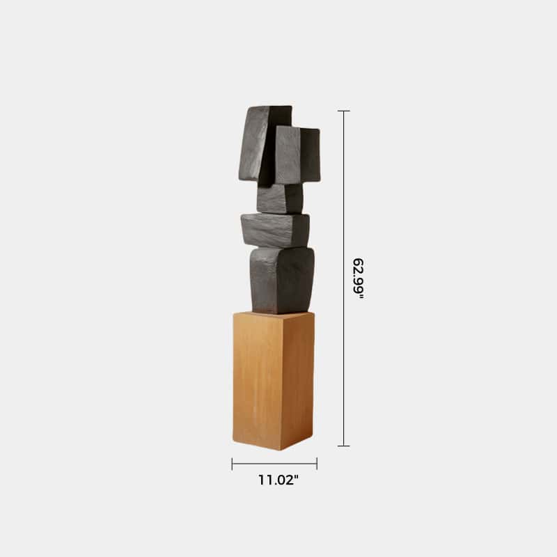 Large Geometric Abstract Wood Sculpture For Sale Large Wooden Statues Wooden Sculpture