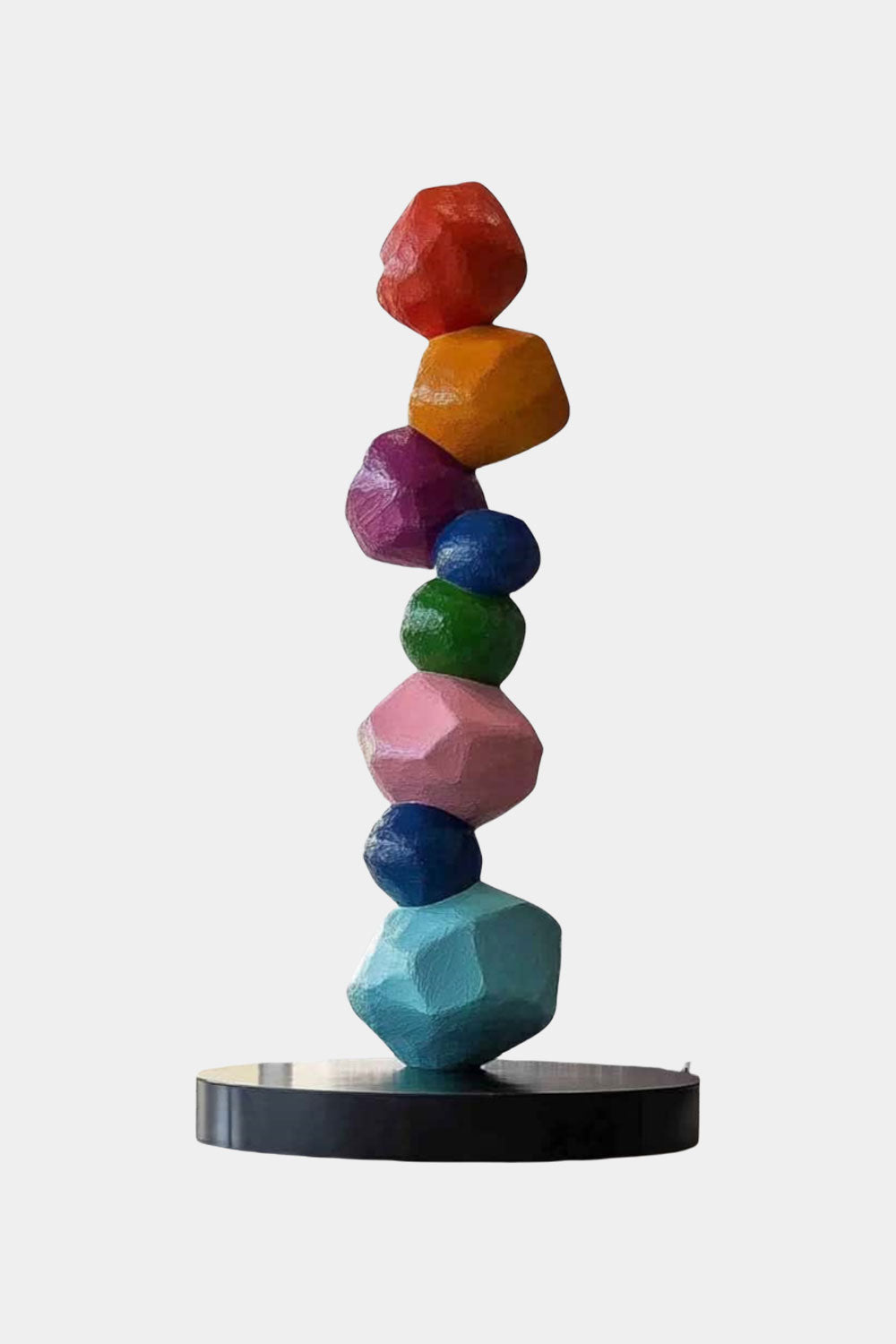 Large Polychrome Wood Sculpture Floor Sculpture Tall Wooden Sculpture Modern Home Decor