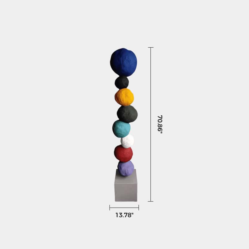 Large Polychrome Wood Sculpture Floor Sculpture Tall Wooden Sculpture Modern Home Decor