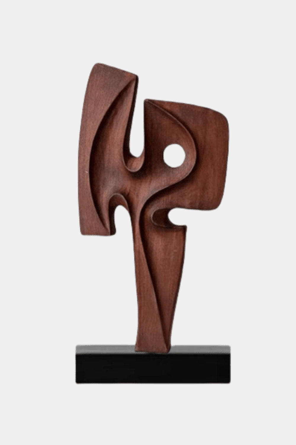 Handcrafted Abstract Minimal Design Wood Sculpture Wooden Decorative Art