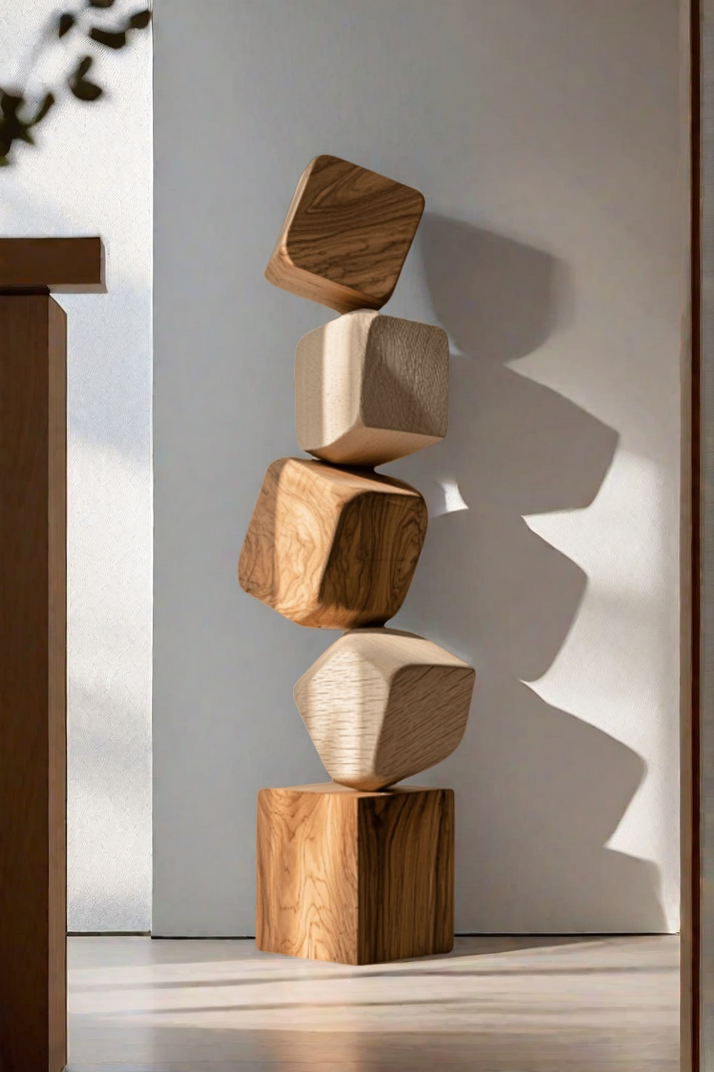 Large Abstract Wood Sculpture Hand Carved Wooden Sculpture Wood Carvings