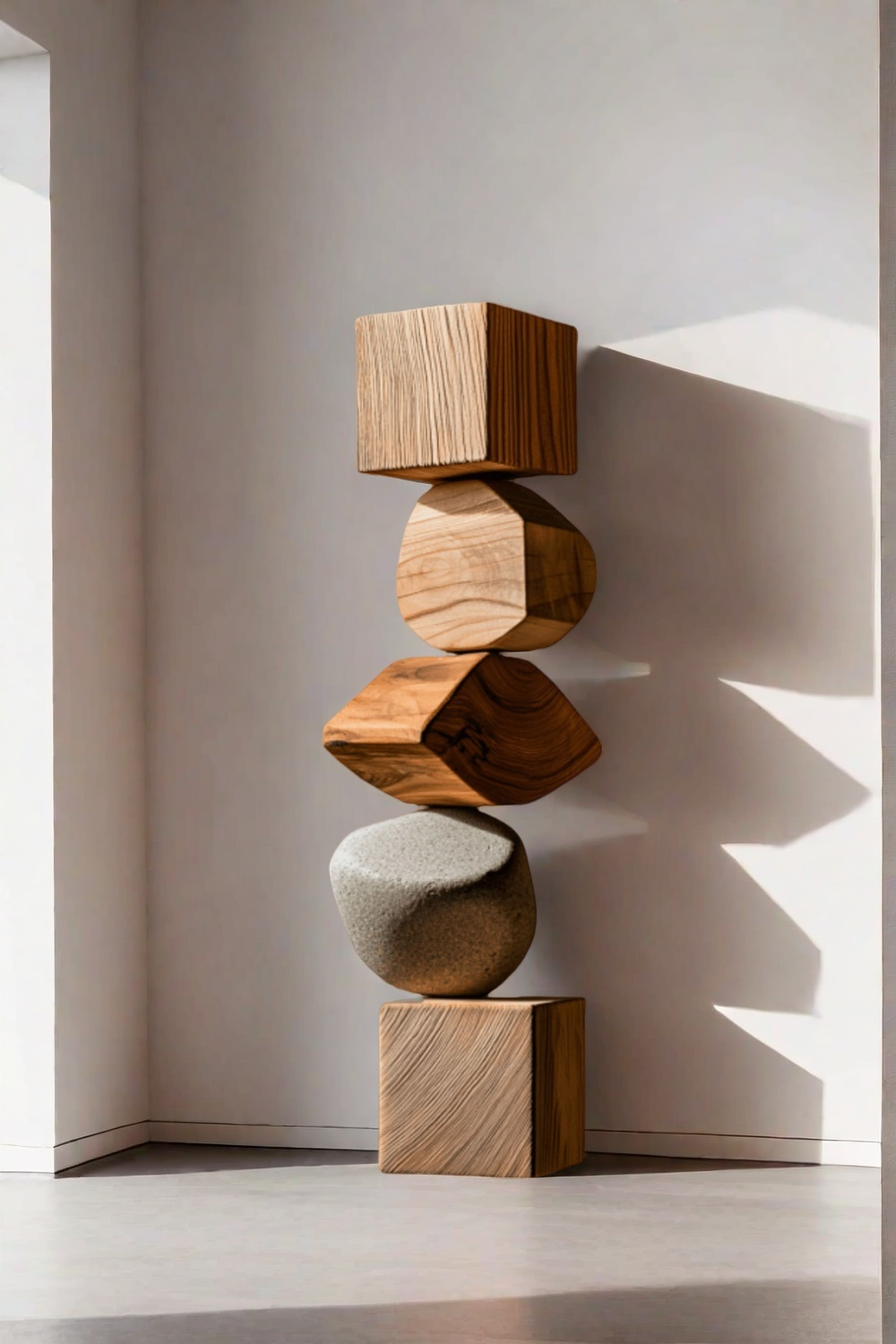 Large Abstract Wood Sculpture Hand Carved Wooden Sculpture Wood Carvings