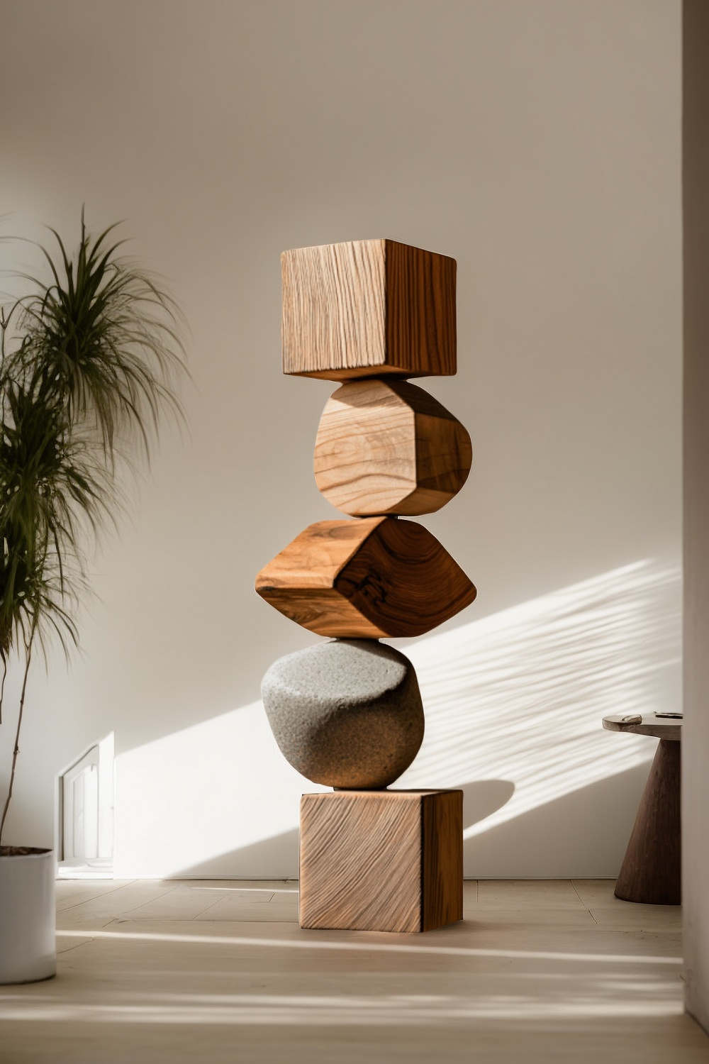 Large Abstract Wood Sculpture Hand Carved Wooden Sculpture Wood Carvings