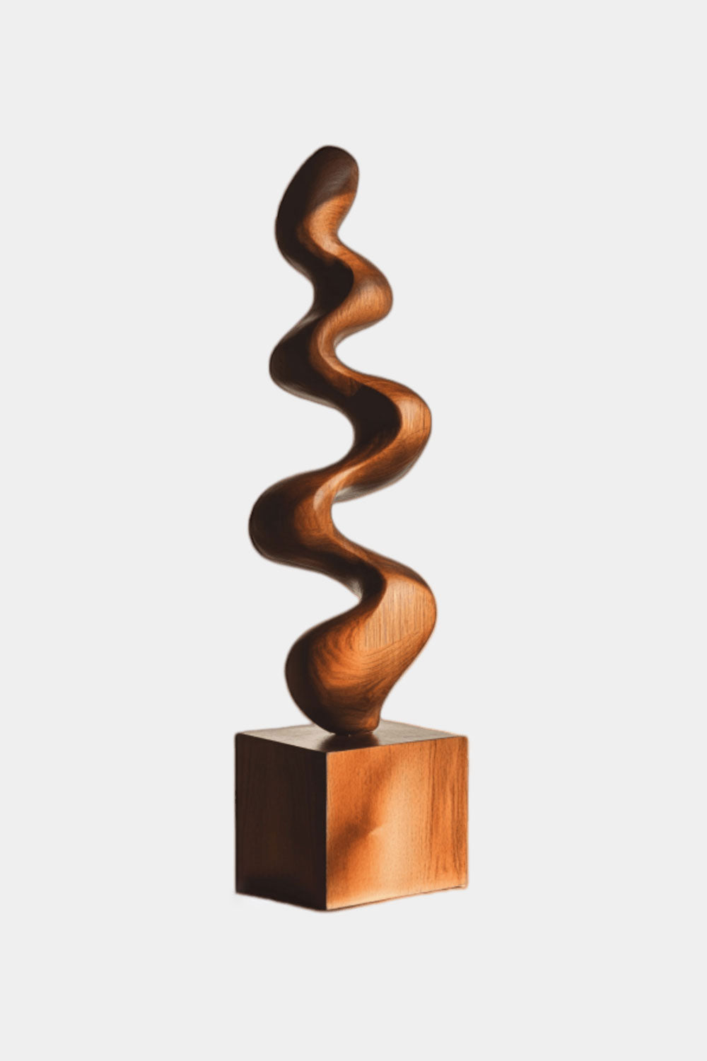 Hand Carved Large Wood Sculptures Floor Abstract Wooden Sculpture Art