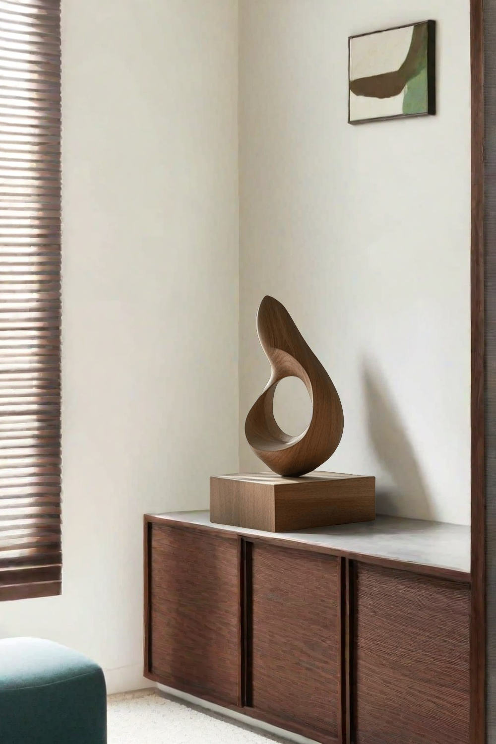 Wood Sculpture Hand Carved Abstract Wooden Sculpture Art Wood Carving