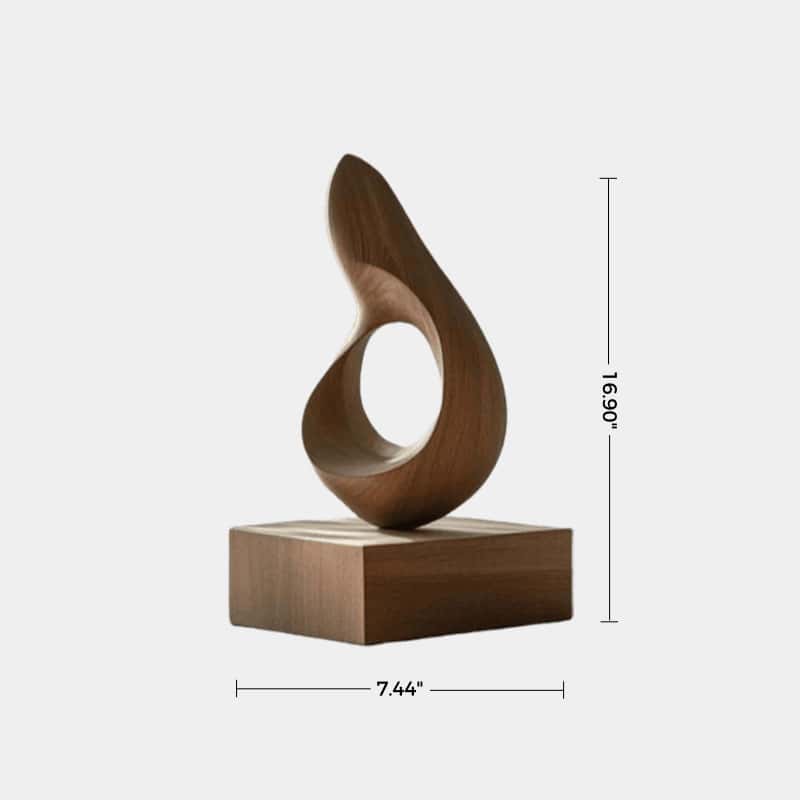 Wood Sculpture Hand Carved Abstract Wooden Sculpture Art Wood Carving
