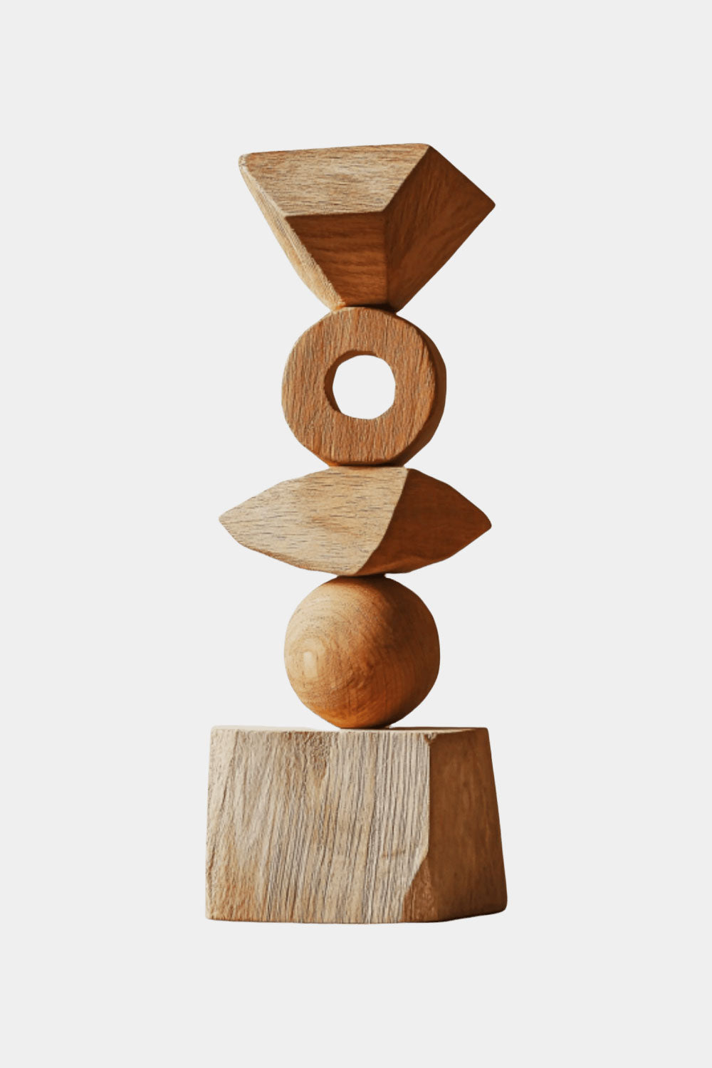 Tall Abstract Wood Sculpture
