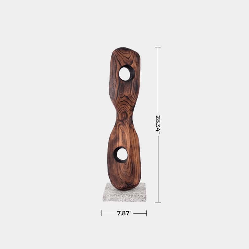 Wood Sculpture Hand Carved Abstract Wooden Sculpture Art Wood Carving