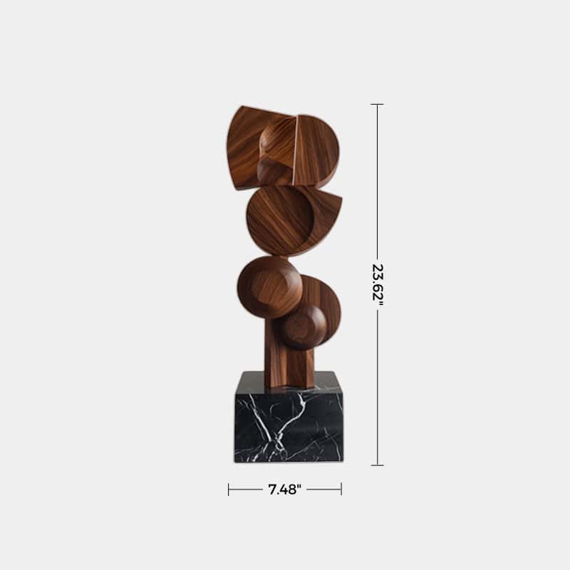 Wood Sculpture Hand Carved Abstract Wooden Sculpture Art Wood Carving
