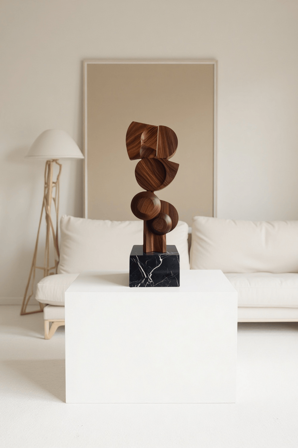 Wood Sculpture Hand Carved Abstract Wooden Sculpture Art Wood Carving