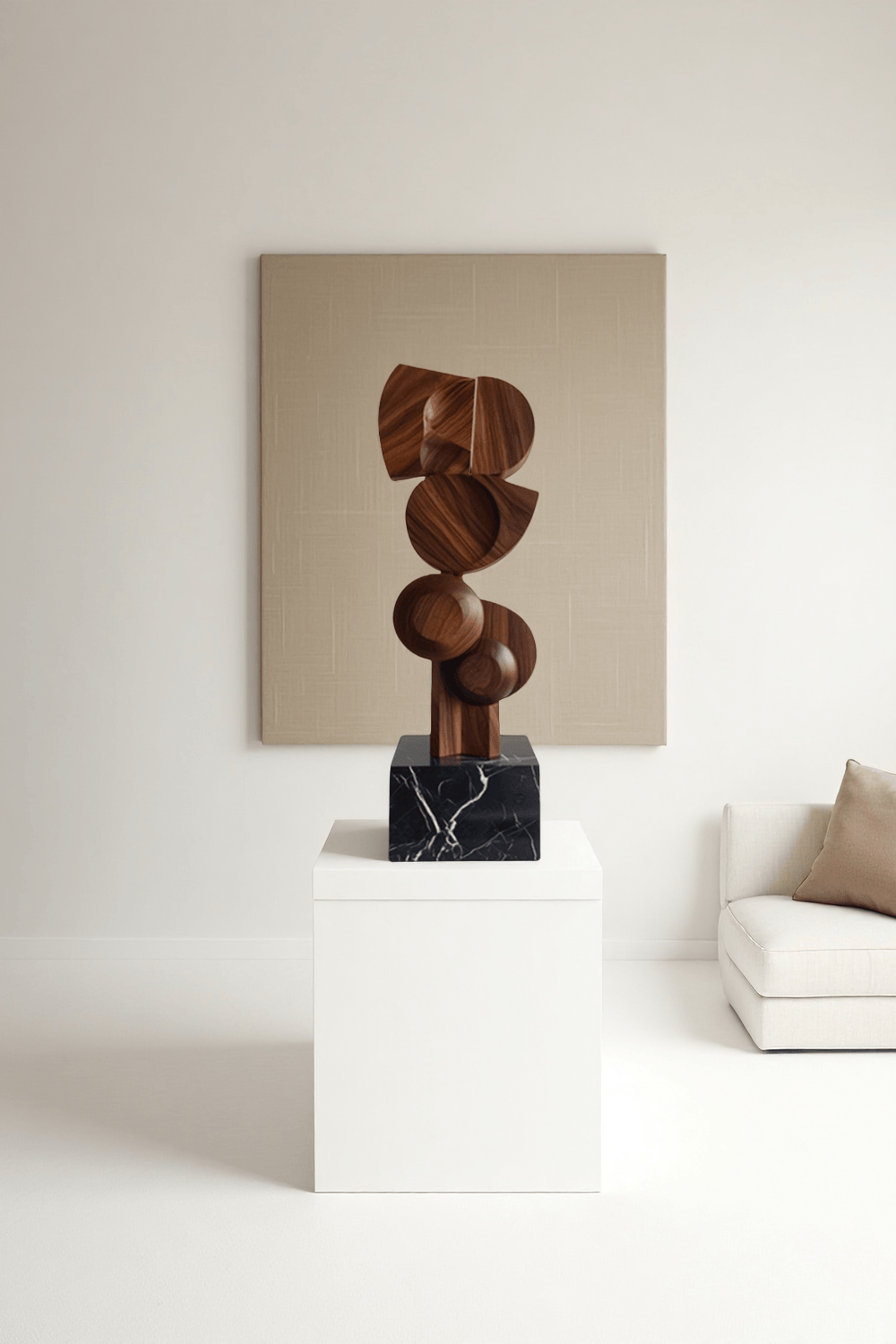 Wood Sculpture Hand Carved Abstract Wooden Sculpture Art Wood Carving