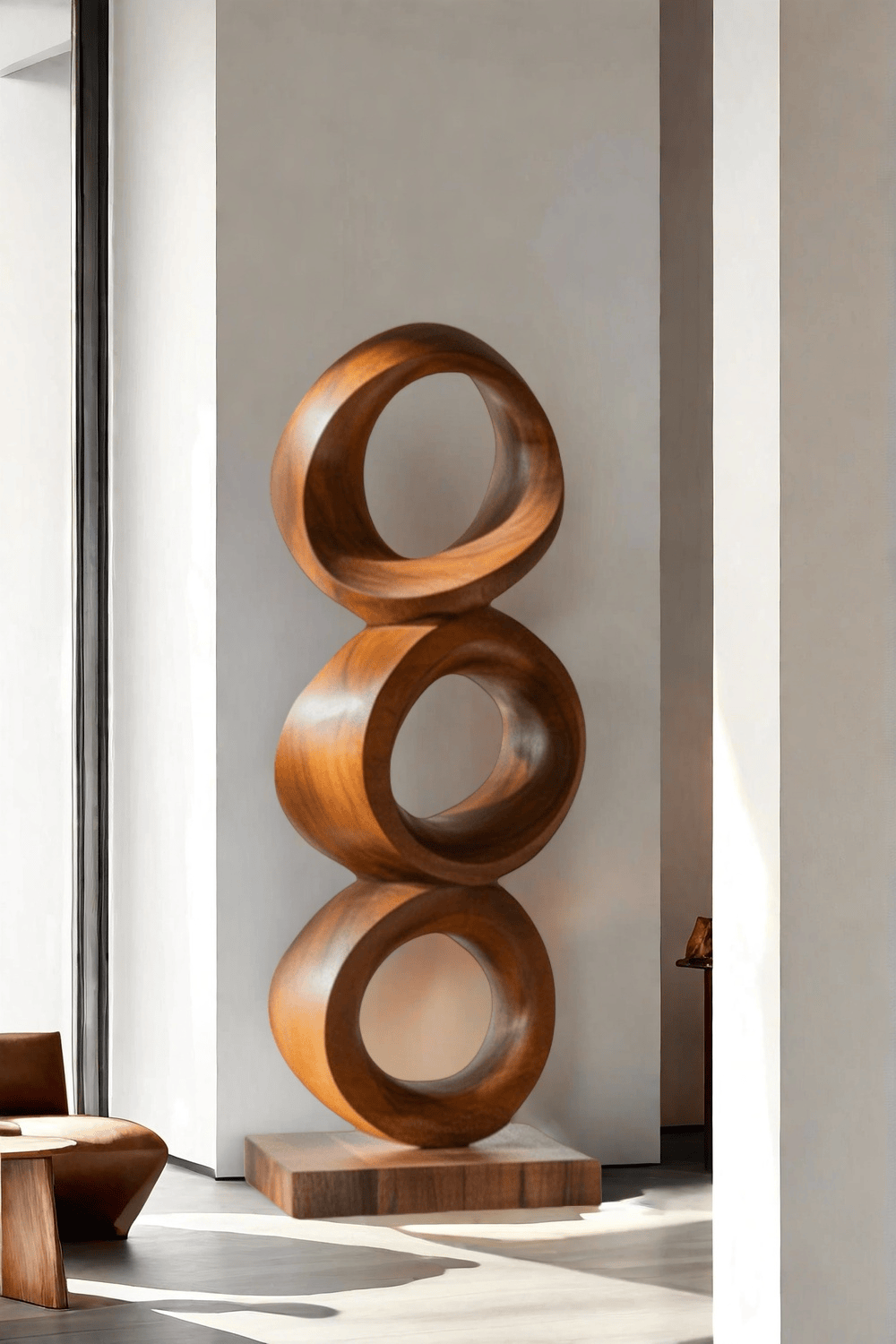 Large Wooden Sculptures For The Home Modern Abstract Wood Sculpture Art