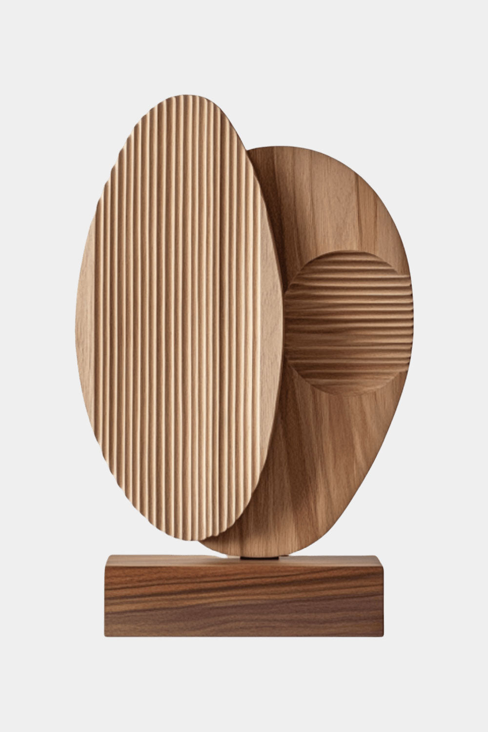 Modern Minimalist Abstract Wood Sculpture Hand Carved Wooden Sculpture