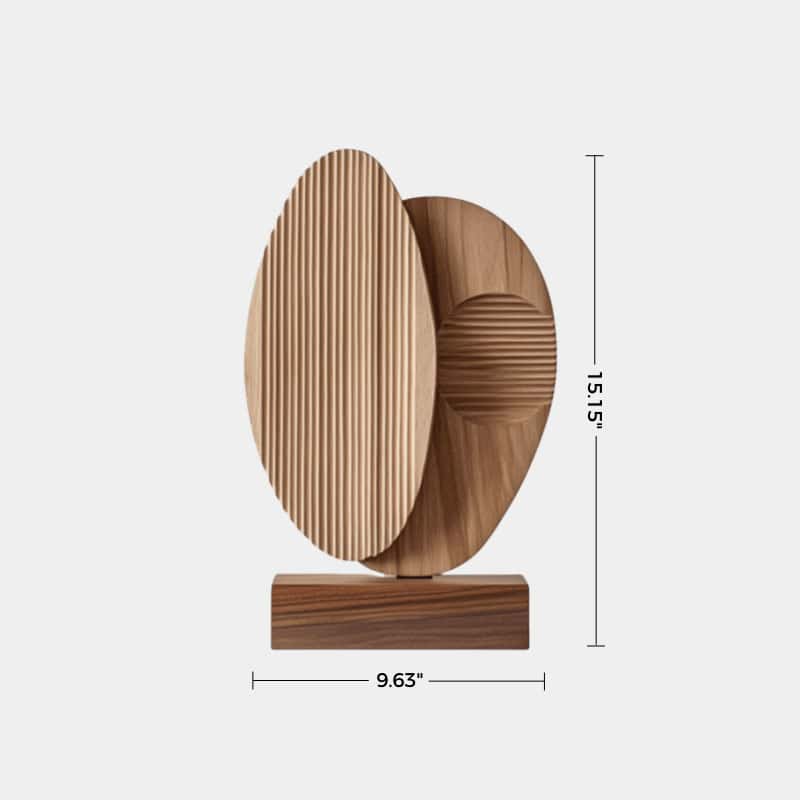 Modern Minimalist Abstract Wood Sculpture Hand Carved Wooden Sculpture