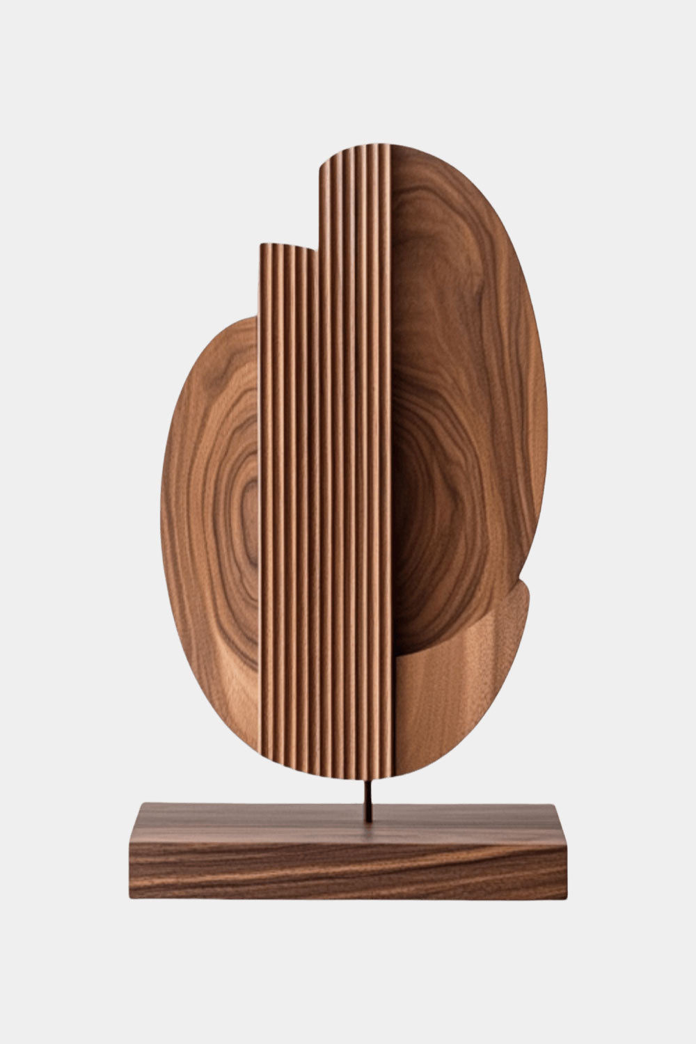 Modern Minimalist Abstract Wood Sculpture Hand Carved Wooden Sculpture