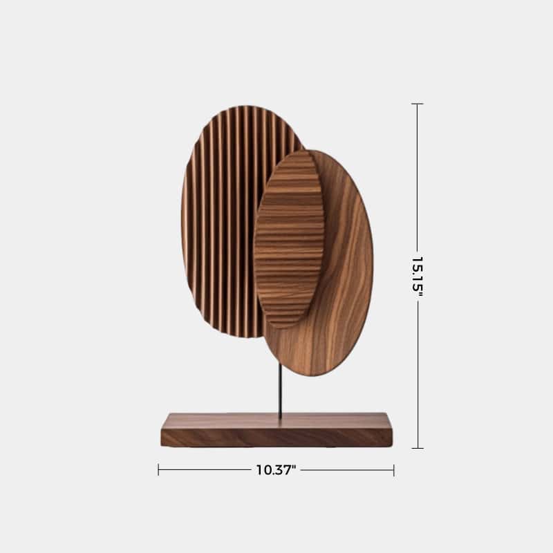 Modern Minimalist Abstract Wood Sculpture Hand Carved Wooden Sculpture